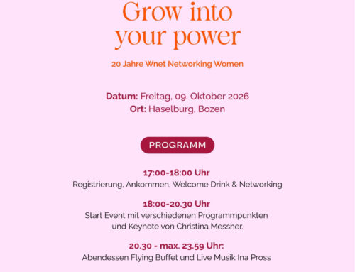 Einladung: Grow into your power – 20-Jahre Wnet networking women